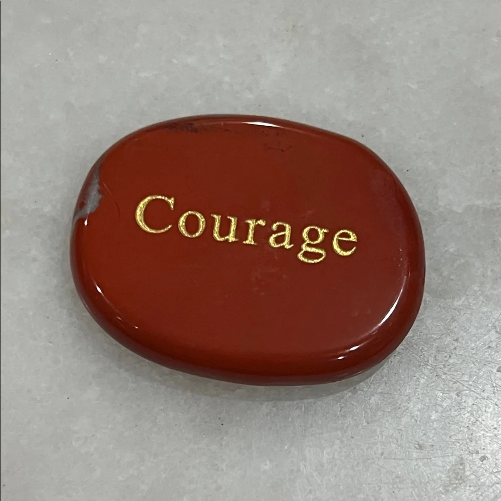 Inspirational Stone Set with Gold Lettering